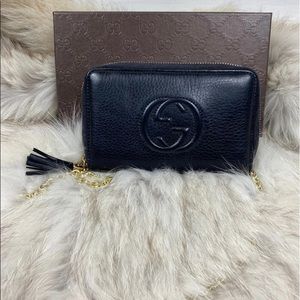Gucci soho black crossbody wallet